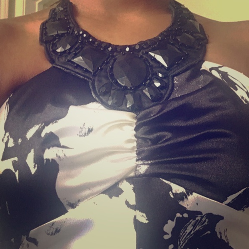 [SOLD] White and Black Gown